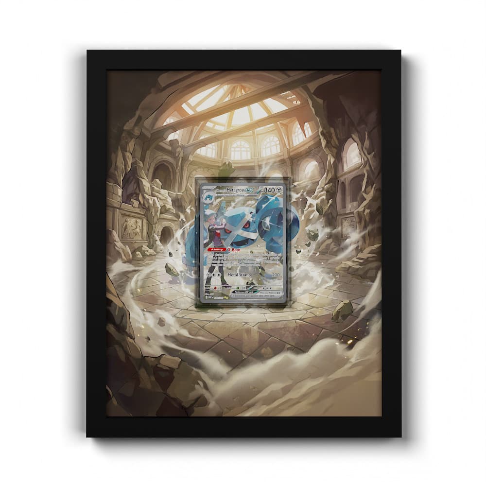 289 Steven's Metagross EX - Extended Artwork Framed Pokemon Card Display