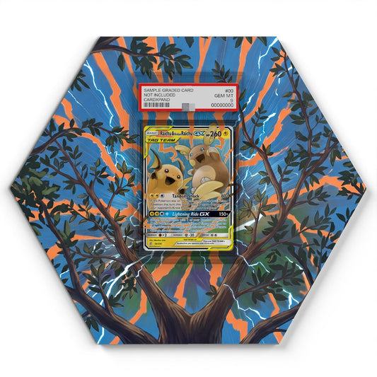 54/236 Raichu & Alolan Raichu GX - Extended Artwork Pokemon Card Display