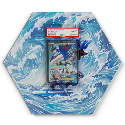 6/34 Team Aquas Kyogre EX - Extended Artwork Pokemon Card Display