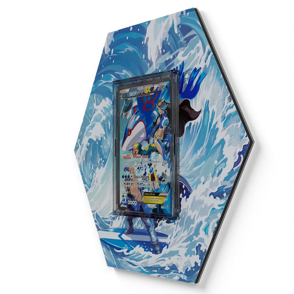 6/34 Team Aquas Kyogre EX - Extended Artwork Pokemon Card Display