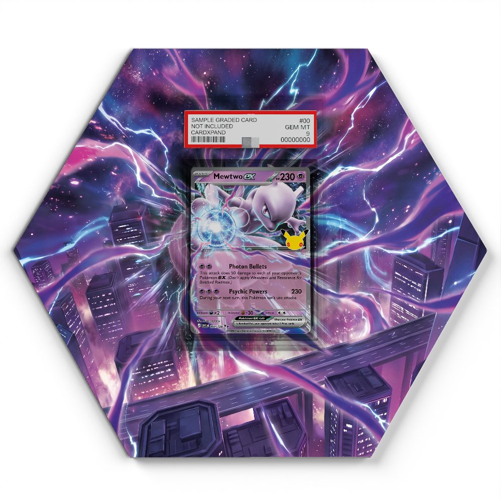 64/128 Mewtwo ex - Extended Artwork Pokemon Card Display