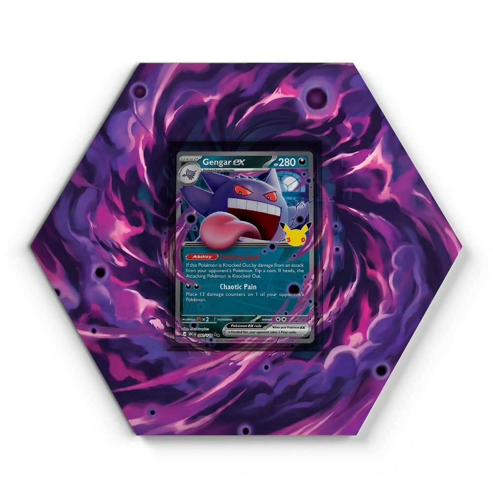 90/128 Gengar ex - Extended Artwork Pokemon Card Display