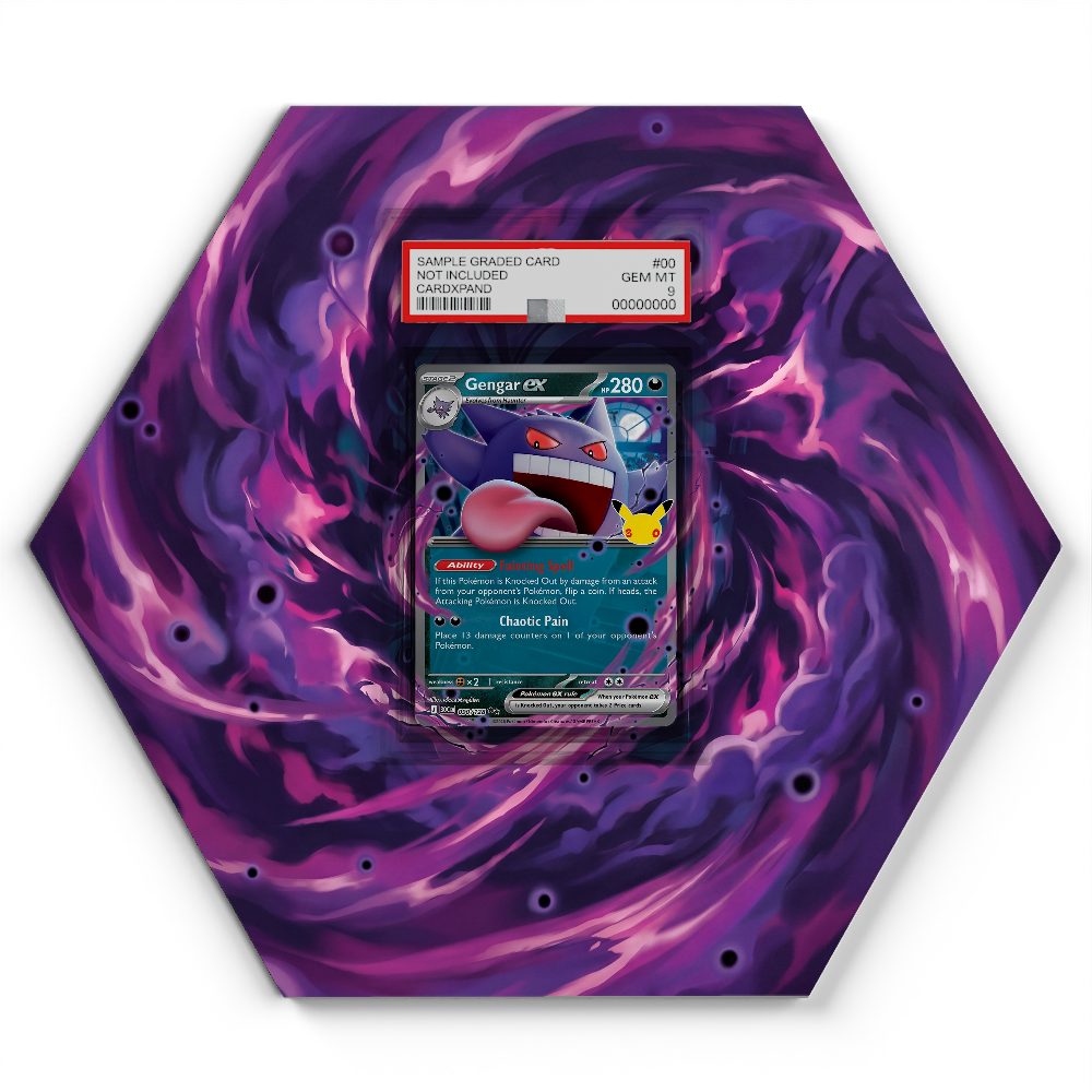 90/128 Gengar ex - Extended Artwork Pokemon Card Display