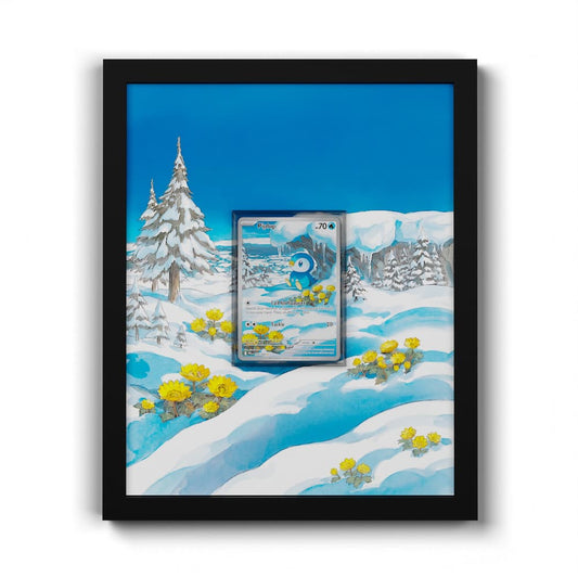 98 Piplup - Extended Artwork Framed Pokemon Card Display