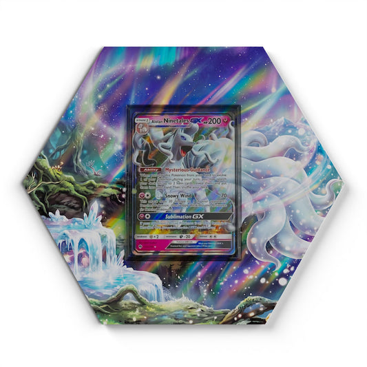 132/214 Alolan Ninetales GX - Extended Artwork Pokemon Card Display