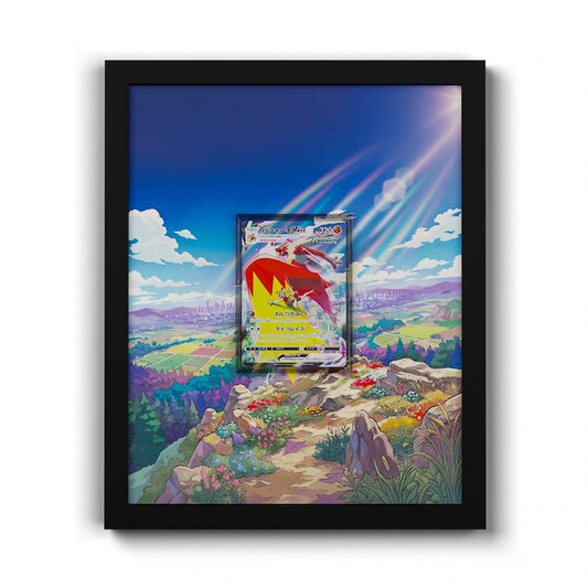 217/184 Blaziken - Extended Artwork Framed Pokemon Card Display
