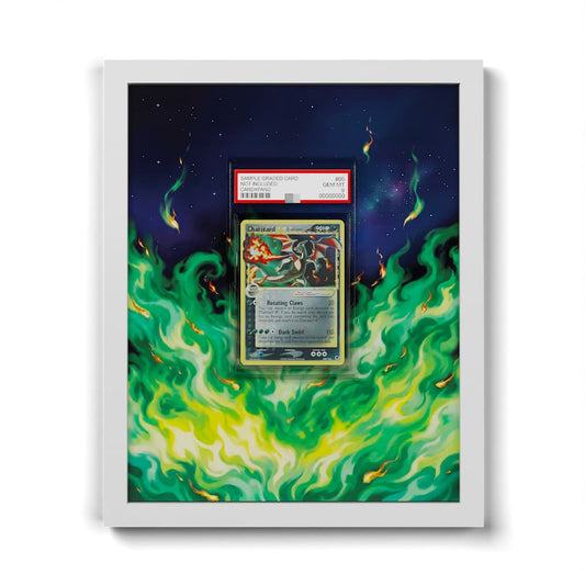 100 Charizard Gold Star - Extended Artwork Framed Pokemon Card Display