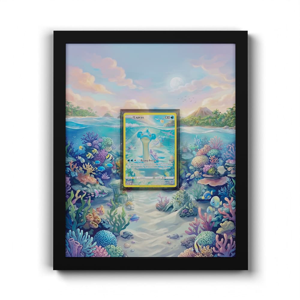GG05 Lapras - Extended Artwork Framed Pokemon Card Display