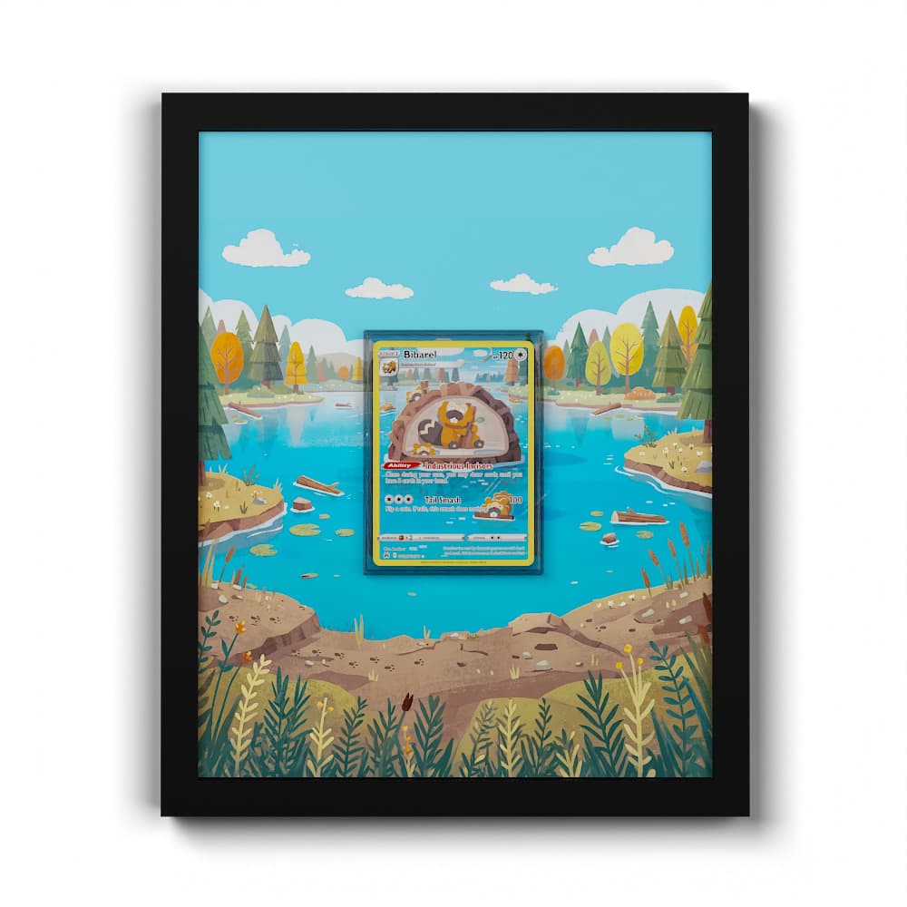 GG25 Bibarel - Extended Artwork Framed Pokemon Card Display