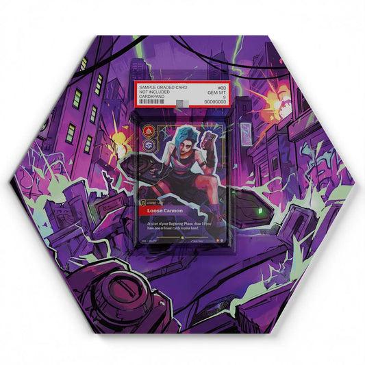 Jinx, Loose Cannon (V.2)  - Extended Artwork Riftbound Card Display