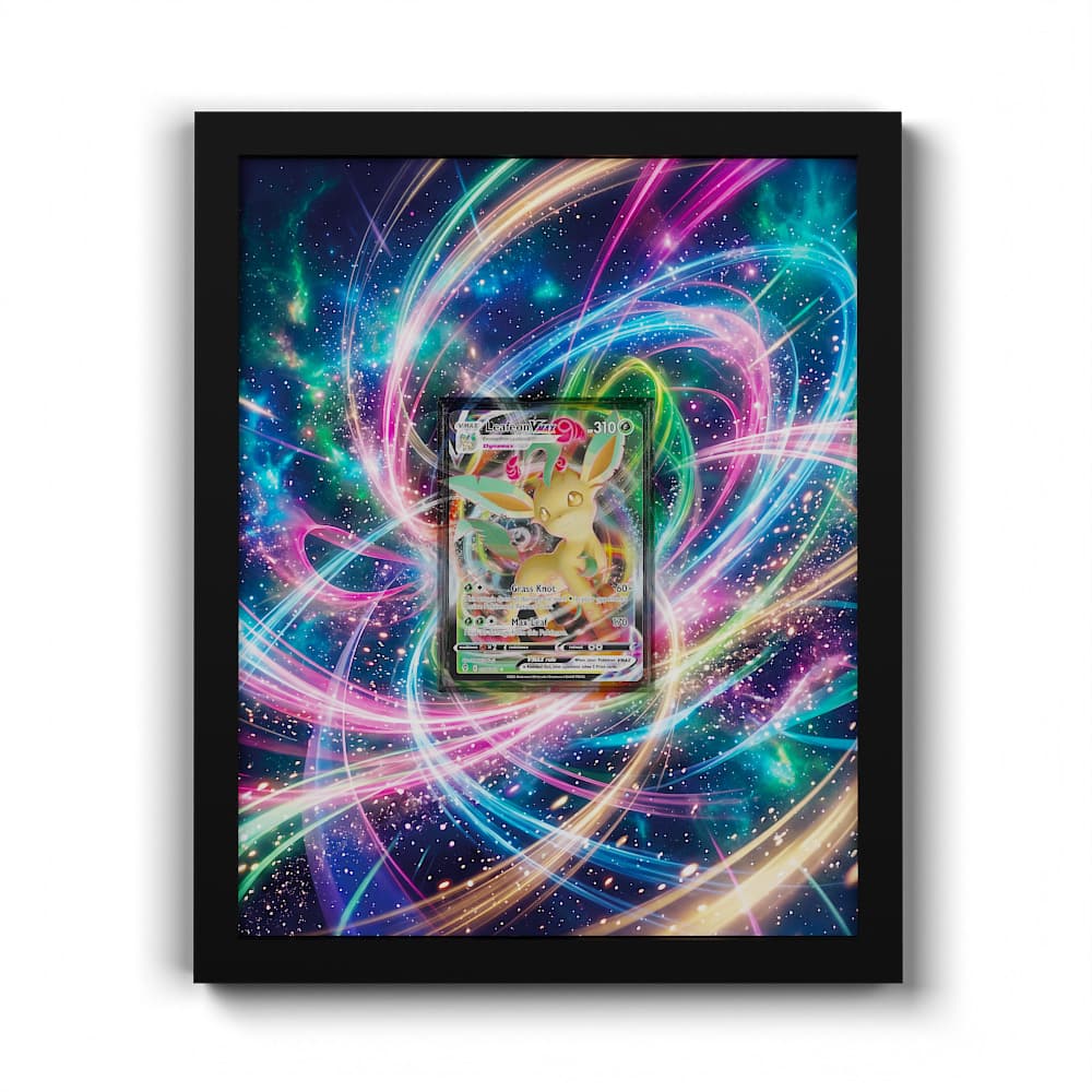 008/203 Leafeon VMAX - Extended Artwork Framed Pokemon Card Display