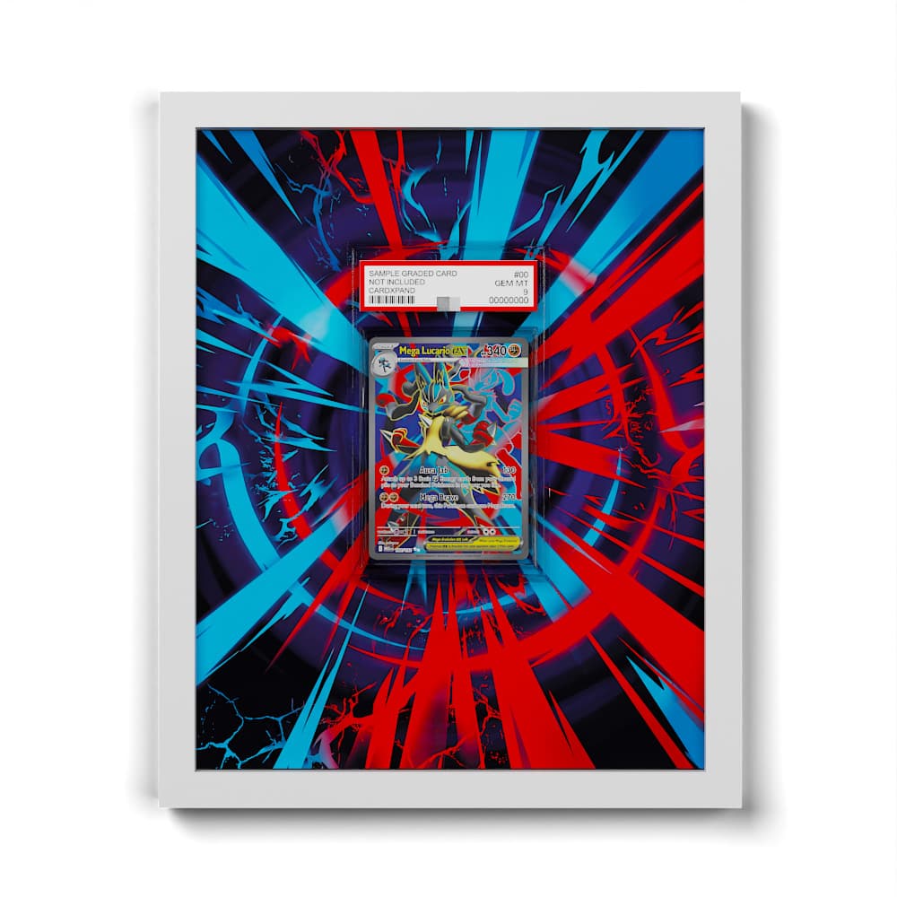 160 Mega Lucario EX - Extended Artwork Framed Pokemon Card Display