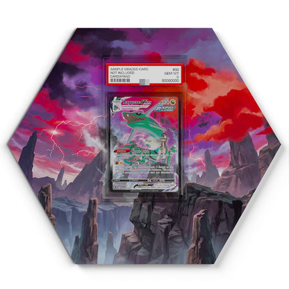 TG20-30 Rayquaza VMAX - Extended Artwork Pokemon Card Display