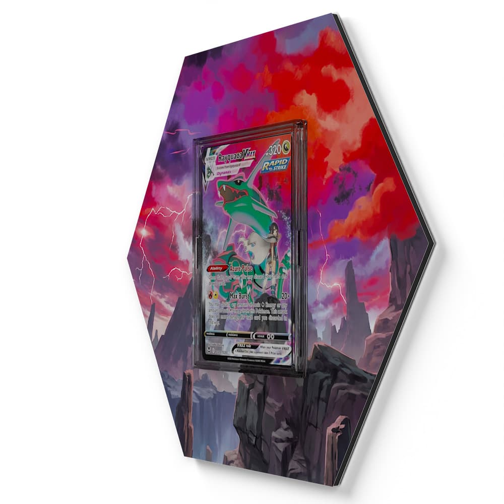 TG20-30 Rayquaza VMAX - Extended Artwork Pokemon Card Display