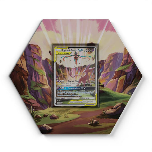 SM240 Espeon & Deoxys Tag Team GX - Extended Artwork Pokemon Card Display