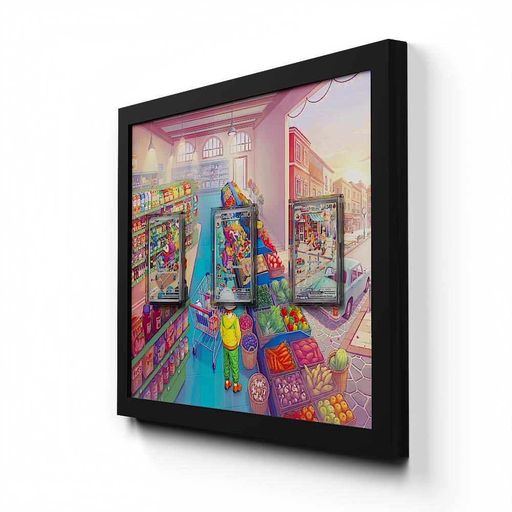 Fuecoco, Crocalor & Skeledirge - Extended Artwork Framed Pokemon Card Display