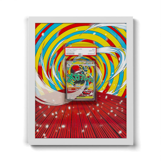 033 Mega Lucario EX - Extended Artwork Framed Pokemon Card Display