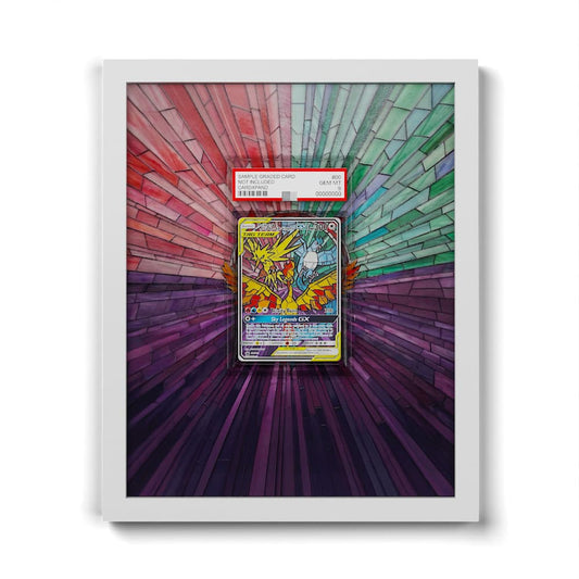SM210 Moltres, Zapdos & Articuno GX - Extended Artwork Framed Pokemon Card Display