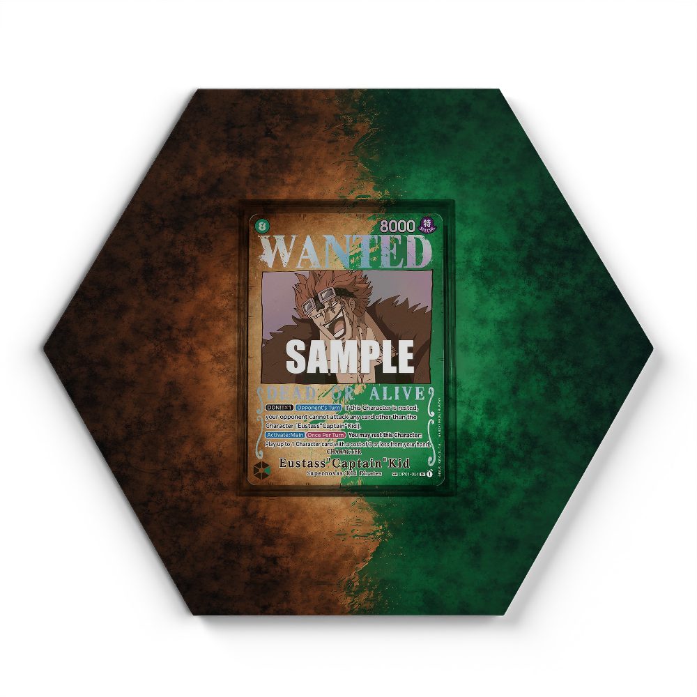 OP01-051 EustassCaptainKid Wanted Poster - Extended Artwork One Piece Card Display
