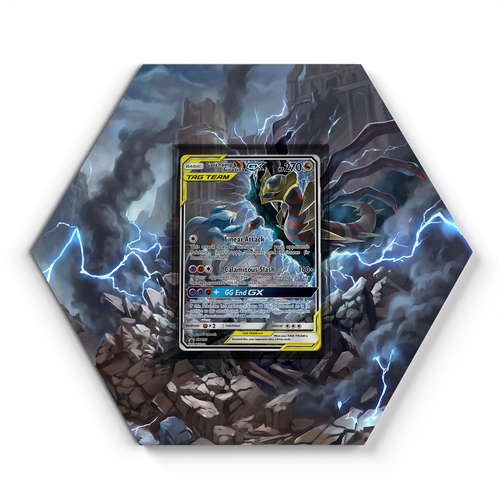 SM193 Garchomp & Giratina GX - Extended Artwork Pokemon Card Display