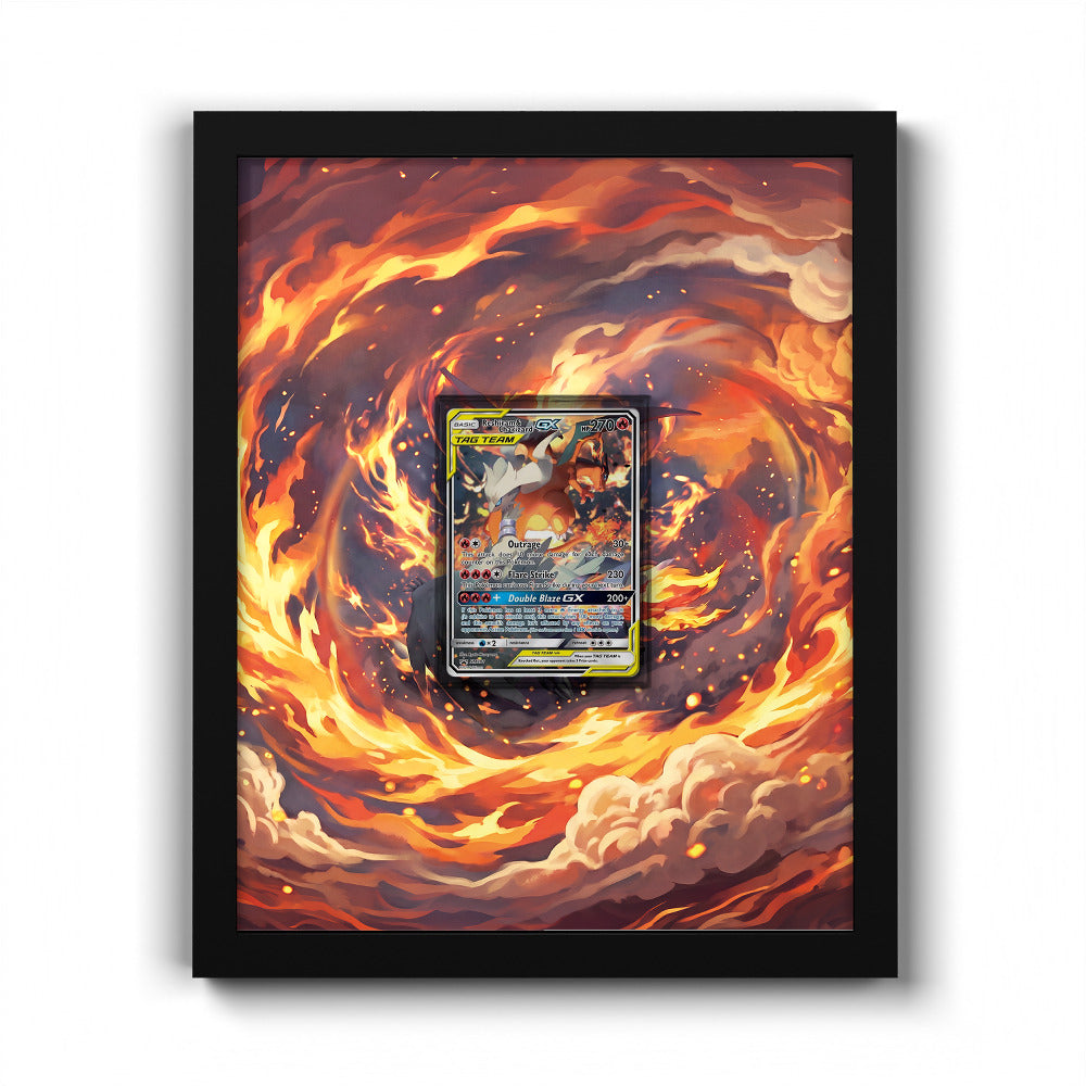 SM201 Reshiram & Charizard GX - Extended Artwork Pokemon Card Frame