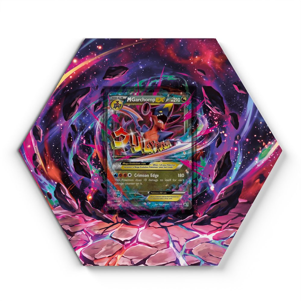 XY168 M Garchomp EX - Extended Artwork Pokemon Card Display