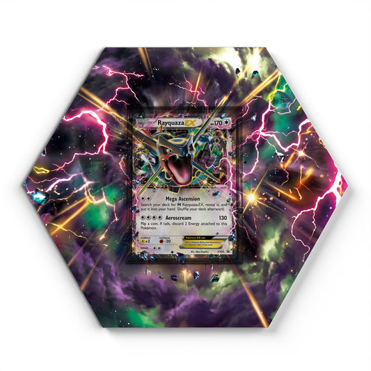 XY69 Rayquaza EX - Extended Artwork Pokemon Card Display